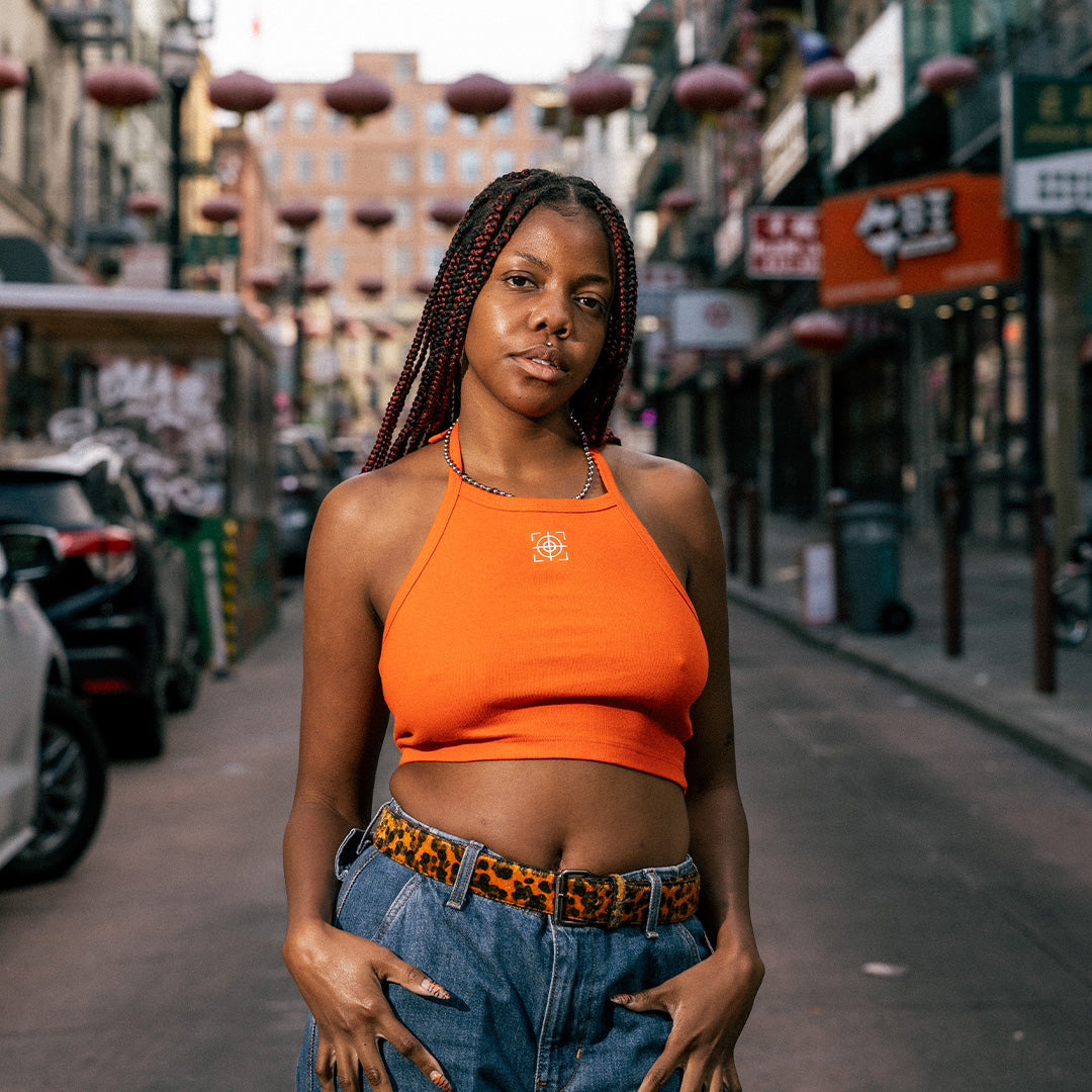 Logo Rib Halter Top